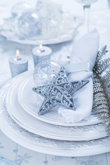 Decorated Christmas table