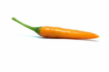 Orange Goat pepper on white background for food concept