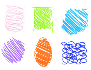 colorful pencil art stroke design