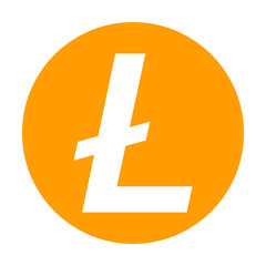 Obraz premium Litecoin icon for internet money. Crypto currency symbol. Blockchain based secure cryptocurrency. Vector