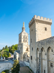 Fototapeta na wymiar Avignon cathedral from Papal palace