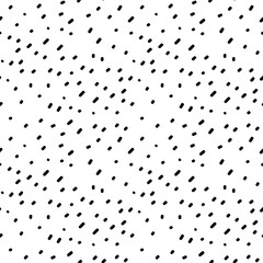 hand drawn black confetti on white background simple abstract seamless vector pattern illustration