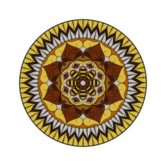 Flower Mandalas. Vintage decorative elements. Oriental pattern, vector illustration. Islam, Arabic, Indian, turkish, pakistan, chinese, ottoman motifs