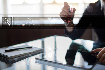 Empty Search bar. Web site, URL. Business, internet and technology concept.