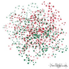 Abstract Colorful Vector Background. Illustration splash of red and green color to the background. Beautiful of distribution of ink droplets.