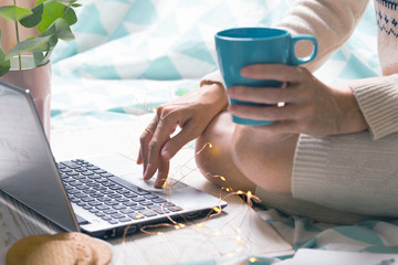 laptop and girl © Sergii Mostovyi