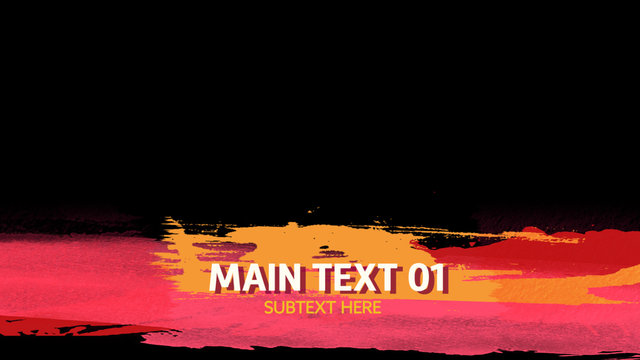 Neon Textured Paint Lower Third