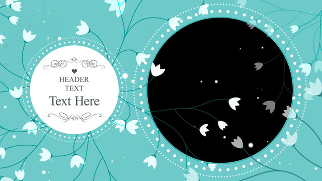 Teal and and White Floral Title 2