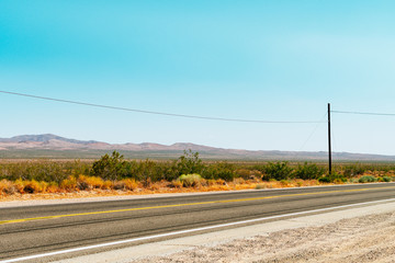 Fototapeta premium lonely road at death valley national park
