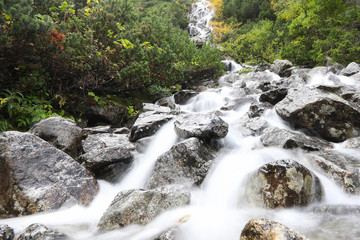 Beautiful mountain waterfall