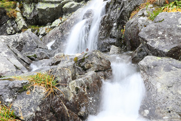 Beautiful mountain waterfall