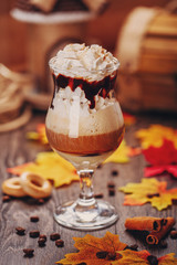 Creamy dessert. Smoothies.