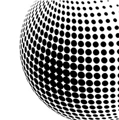 Vector abstract dotted background. Black and white halftone effect vector illustration.