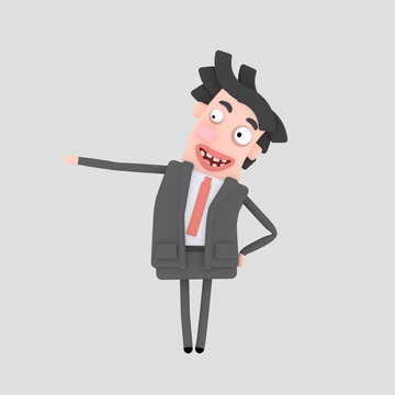 Businessman laughing and pointing
Easy combine! For custom 3d illustration contact me.