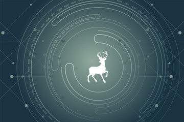 modernes Wallpaper mit Rentier - Bewegung