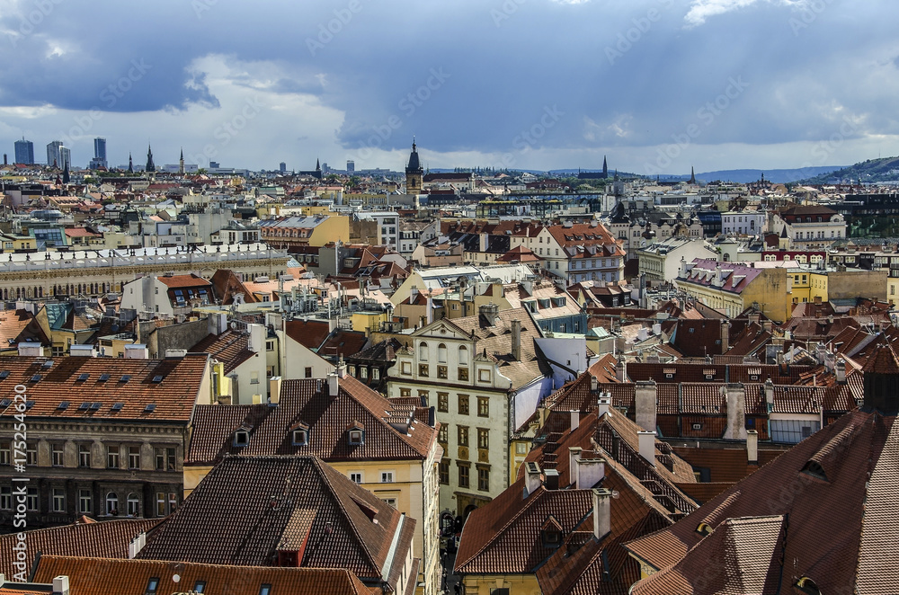 Canvas Prints Prague Old Town Square and Church of Mother of God before Tyn in Prague, Czech Republic.