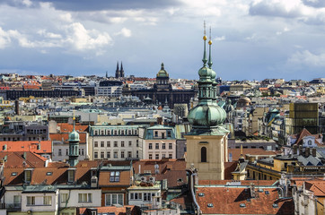 Obraz premium Prague Old Town Square and Church of Mother of God before Tyn in Prague, Czech Republic.