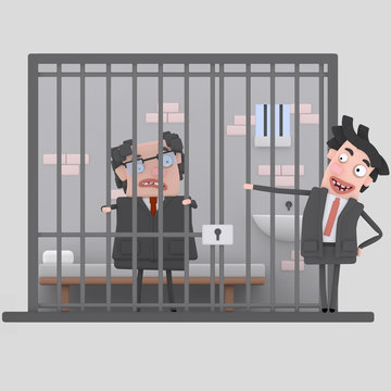 Man laughing and pointing to arrested man
Easy combine! For custom 3d illustration contact me.