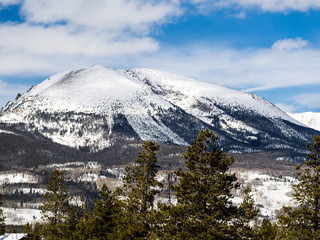 Snowy Mountains Near Frisco, Colorado