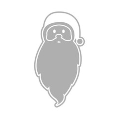 Buntes einfaches Weihnachtssymbol - Nikolaus - Kopf