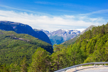 The summer trip to Trolltunga (The Troll's tongue) in Odda ( Ringedalsvatnet lake, Norway).