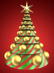 3d Christmas tree shape