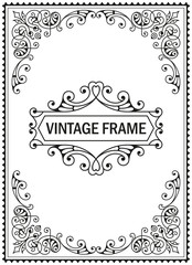 Vintage decorative frame