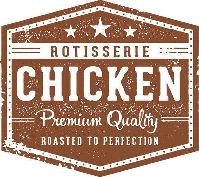 Vintage Rotisserie Chicken Restaurant Sign