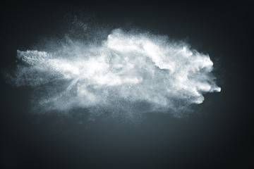 Abstract design of white powder snow cloud