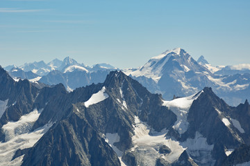 Fototapeta na wymiar Nice view on Alps from Aiguille du Midi