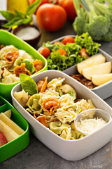 Lunch boxes with food ready to go