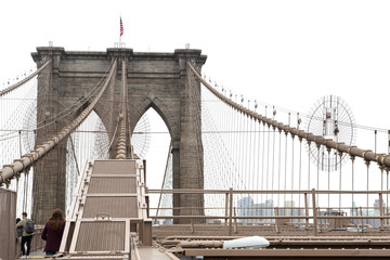 Obraz premium New York, view of the Brooklyn Bridge