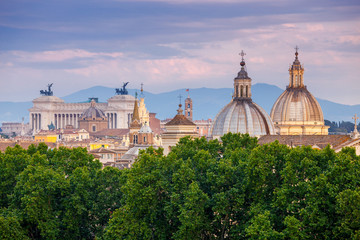 Fototapeta na wymiar Rome. Aerial view of the city.