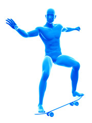 3d rendered medically accurate illustration of a skater