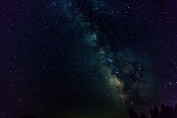 Fototapeta na wymiar Galaxy Star in the night at Lassen National Park