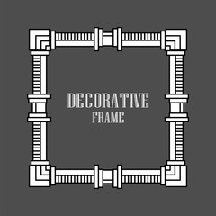 Art deco ornamental vintage frame. Template for design. Vector illustration eps10