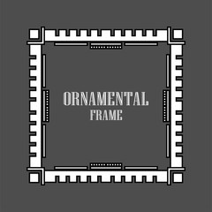 Art deco ornamental vintage frame. Template for design. Vector illustration eps10