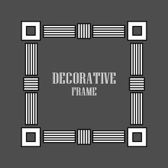 Art deco ornamental vintage frame. Template for design. Vector illustration eps10