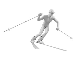 3d rendered medically accurate illustration of a skier