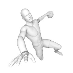 3d rendered medically accurate illustration of a handball player