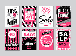 Black Friday Sale template banners for websites.