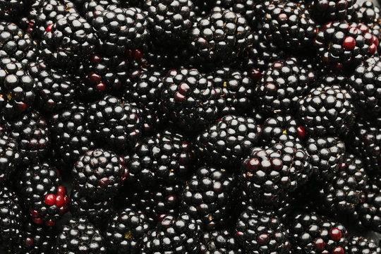 Ripe and sweet blackberries background