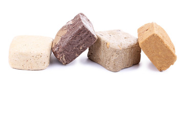 Tasty halva isolated on white background