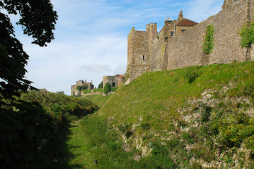 Fototapeta na wymiar Exterior view of Dover Castle, Kent, England, United Kingdom