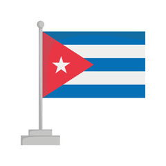 National flag of Cuba Vector Illustration