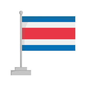 National flag of Costa Rica Vector Illustration