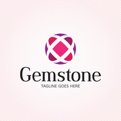 Gemstone Diamond Vector Logo Template