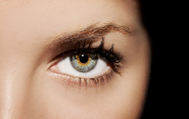 A beautiful insightful look woman's eye.