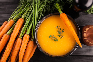 Carrot cream soup
