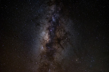 milky way galaxy, Long exposure photograph, with grain.